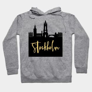 STOCKHOLM SWEDEN DESIGNER SILHOUETTE SKYLINE ART Hoodie